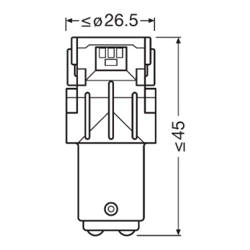 LED spuldzes P21/5W, 1.7W, 6000K, LEDriving SL sērija