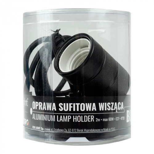 Piekaramais gaismeklis ar 2m vadu, excl. E27, max 60W, IP20