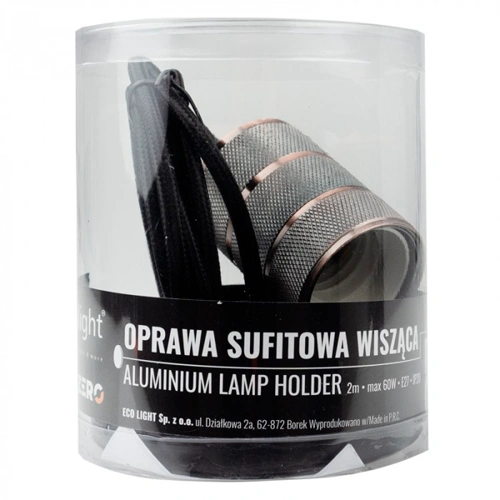 Piekaramais gaismeklis ar 2m vadu, excl. E27, max 60W, IP20