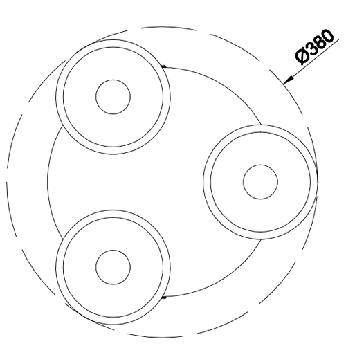 Потолочный светильник BARRET, excl. 3xE14, max 10W