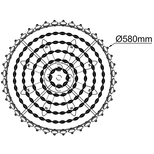 Потолочный светильник MALIZIA, excl. 12xE14, max 40W