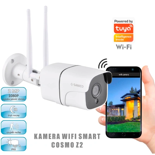 Уличная камера видеонаблюдения с датчиком движения Wi-Fi SMART CAMERA COSMO Z2 TUYAsmart