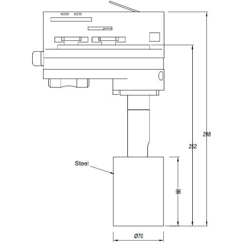 LED Рельсовый светильник, 3F, excl. GU10, max 8W, IP20