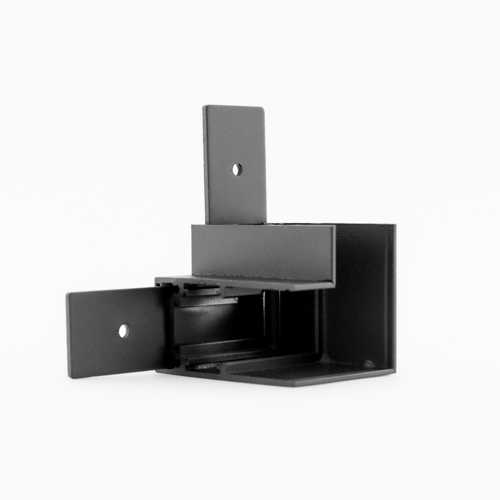 Stūra UENI L-veida savienotājs virsapmetuma montāžas sliedei