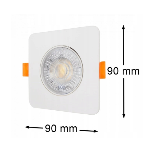 LED recessed light 3W, 5W, 7W, 3000K, 4000K, 6500K, 430 lm, 60°, white, square shape