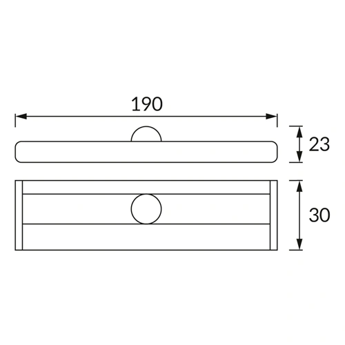 LED Funkcionālais gaismeklis ar kustības sensoru un baterijām, 19cm, 2W, 6500K, 190Lm, SAM LED
