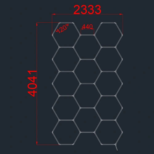 Hexagon gaismekļu komplekts, 14 gab., ar aksesuāriem, 456W, 6000K, IP20, 54720 Lm