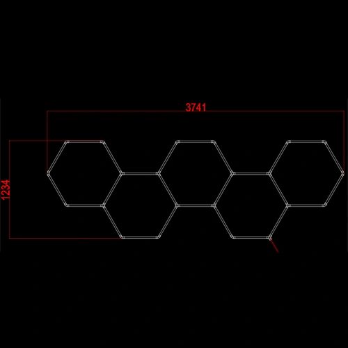 Hexagon gaismekļu komplekts, 5 gab., ar aksesuāriem, 203W, 6000K, IP20, 24360 Lm