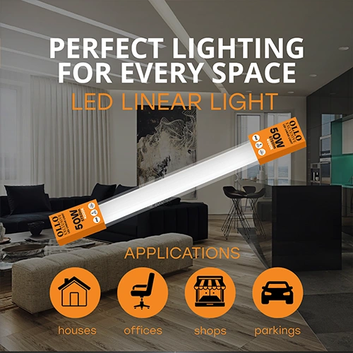 LED Mitrumizturīgs lineārais gaismeklis 150cm, 50W, 4000K