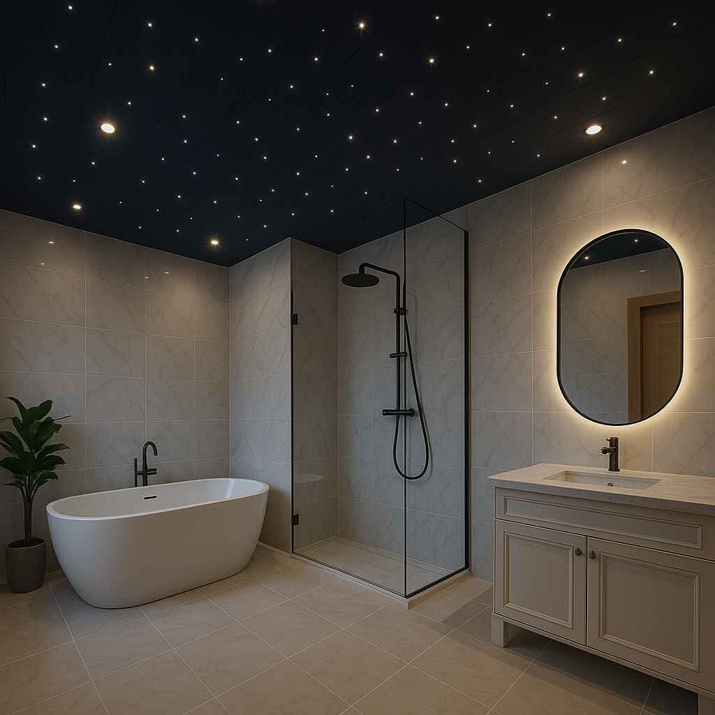 LED Zvaigžņotā debess komplekts, saunām, bērnu istabām, vanas istabām, 12 gaismekļi, 3000K, IP54, 70°, zelts korpuss