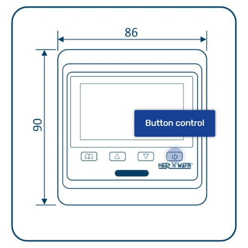 Programmējams temperatūras regulators HW500, 16A, 3,6 kW