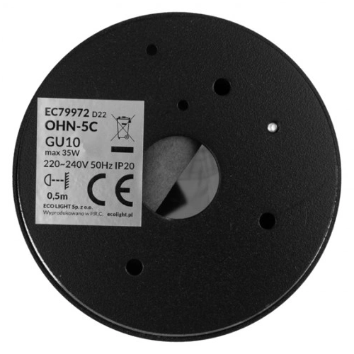 Virsapmetuma gaismeklis OHN-5C N/T, excl. GU10, max 35W, IP20