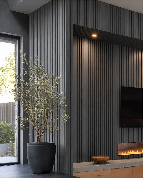 Premium klases akustiskais sienas panelis OAK CHARCOAL IMPERIAL, 2800 × 600 × 21 mm
