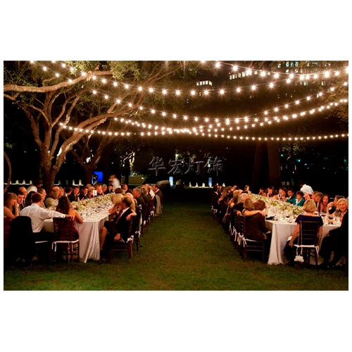 LED āra dārza 1m virtene dārzam un terasēm E27 spuldzēm