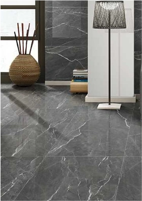 Matte (sugar) tiles MARBLE SUGAR GRAPHITE, 60x60 cm, SH