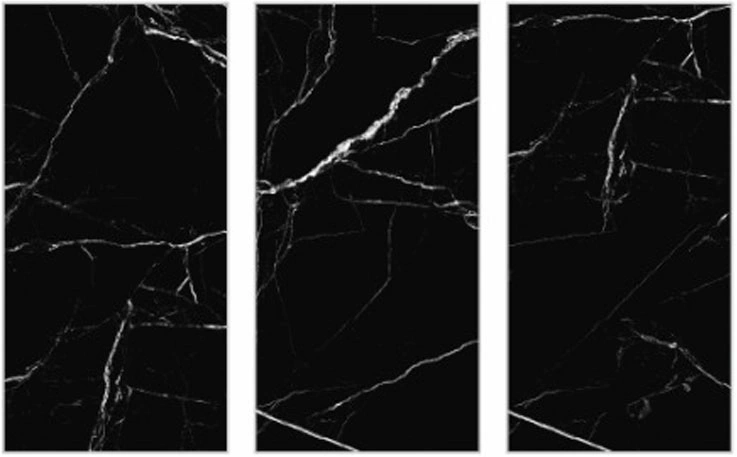 Glancētas flīzes ZEUS BLACK MARBLE, 60x120 cm, TS