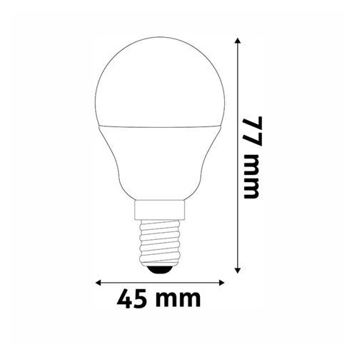 LED spuldze E14, G45, 4.5W, 470lm, 4000K