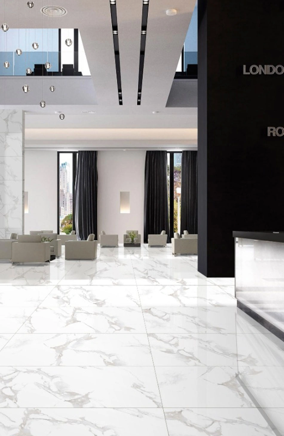 Glancētas flīzes MIKONOS WHITE MARBLE, 60x120 cm, TS