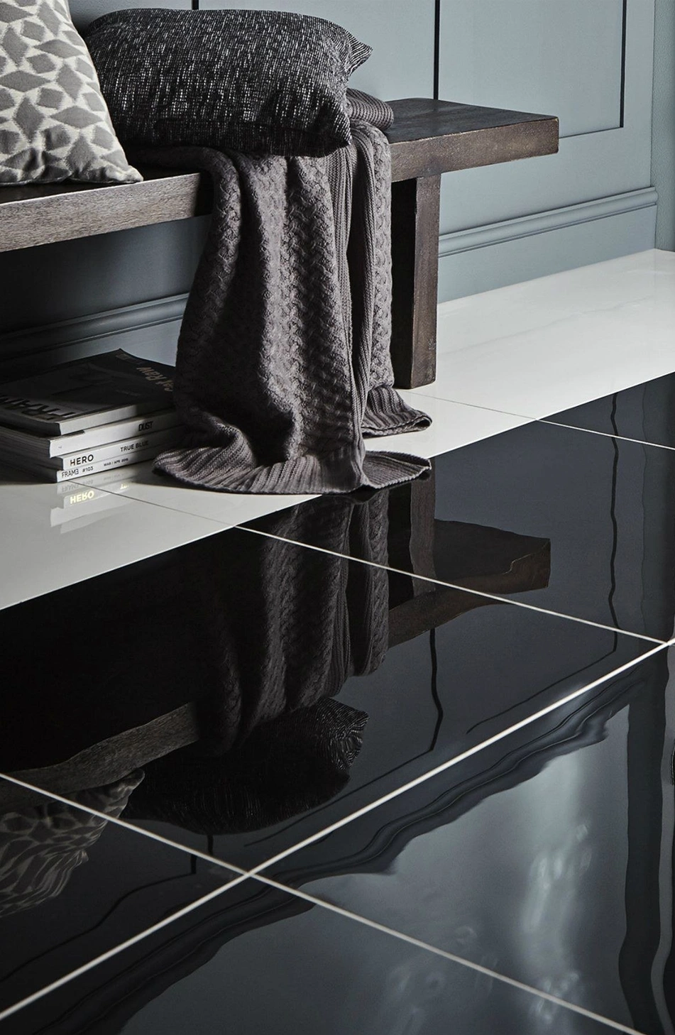 Glossy tiles PIANO BLACK, 60x60 cm, AM