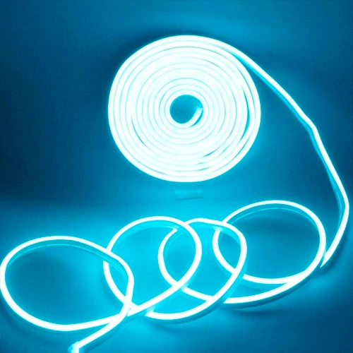 LED Неоновая лента 12V, холодный синий, IP67, 5m, 6x12mm, NEON FLEX