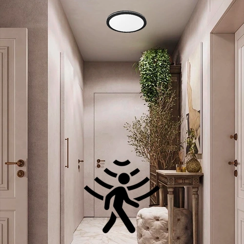 LED Влагозащищенный светильник с PIR датчиком движения 32W, 3CCT, 3840Lm, IP44, Ø 400 x 25 mm