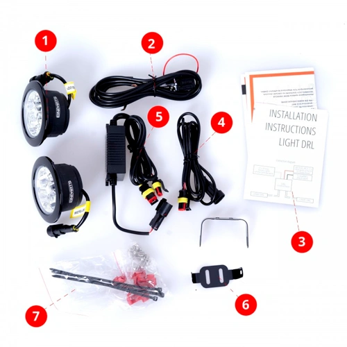 LED Dienas gaitas lukturi DRL 409O, 2x4W, 6000K, 9-32V