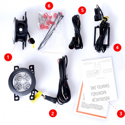 LED Dienas gaitas lukturi DRL 410O, 2x4W, 6000K, 9-32V