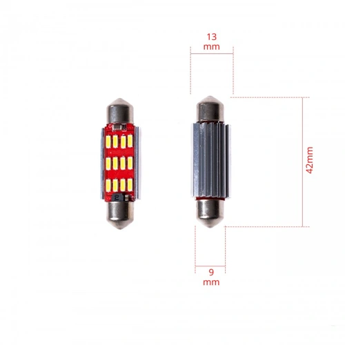 LED spuldzes C10W, 6000K, 9-16V, 42 mm
