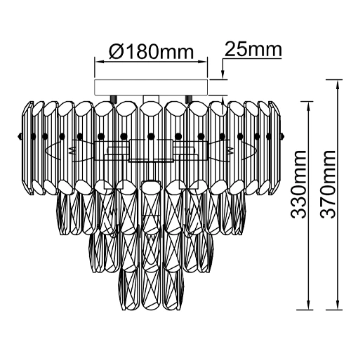 Потолочный светильник MALIZIA, excl. 7xE14, max 40W