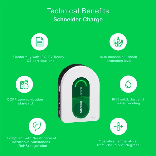 Auto uzlādes stacija, 1P+N, 3P+N, 1xT2S, 7,4/11/22kW, 16/32A