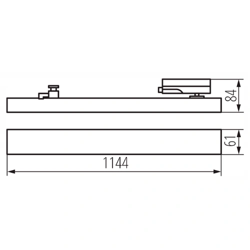 LED Rail lights 3 phases, 38W, 3000, 3500, 4000K, 90°
