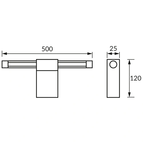 Gleznu un spoguļu sienas lampa PASO, 12W, 4100K, 730Lm
