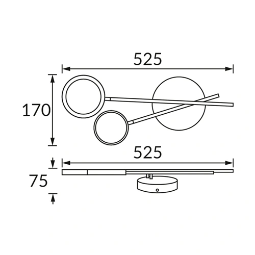 LED Sienas gaismeklis OMEGA LED V, 10W, 4200K, 1140Lm