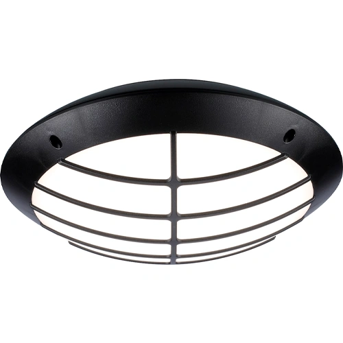 LED Ūdensizturīgs gaismeklis ar grille resti 24W, 3000K, 2400Lm, IP66, Ø 350 x 111 mm