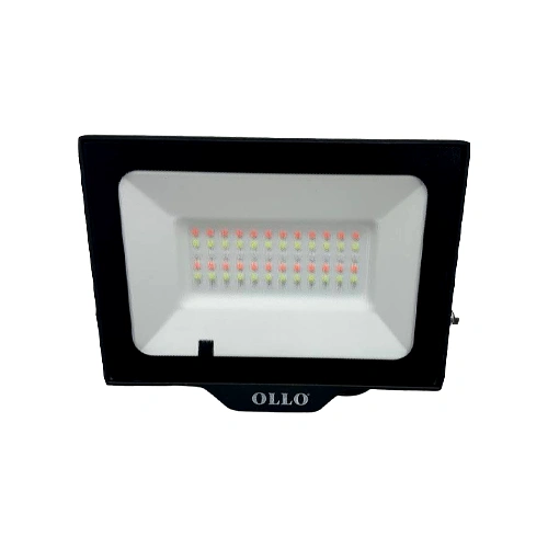 LED Mitrumizturīgs āra prožektors ar pulti 50W, 4750Lm, RGB, IP65