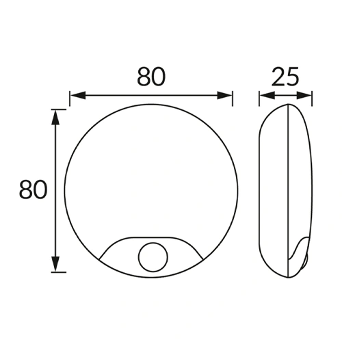 LED Funkcionālais gaismeklis ar kustības sensoru un USB-C, 0.45W, 4000K, 40Lm, ERI LED C PIR