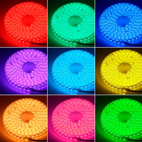 220V LED лента высокого напряжения IP67, разноцветная, 8W/m