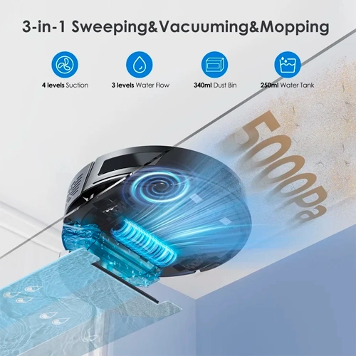 Viedais putekļsūcējs - robots Lubluelu L15, 3-in-1, 5 00Pa