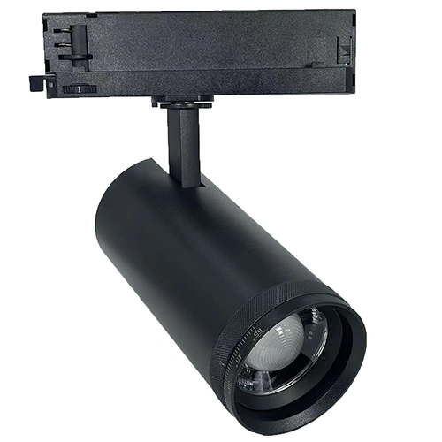 Trīsfāžu LED sliežu gaismeklis ar regulējamo gaismas leņķi 15-55°, 20/25/30W, CCT, 100Lm/W, IP20