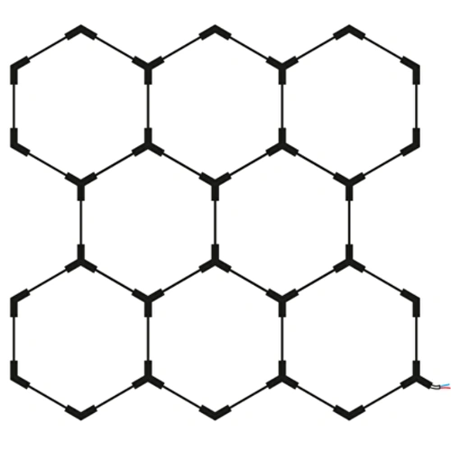 Hexagon gaismekļu komplekts, 8 gab., ar aksesuāriem, 280W, 6000K, IP20, 33600 Lm