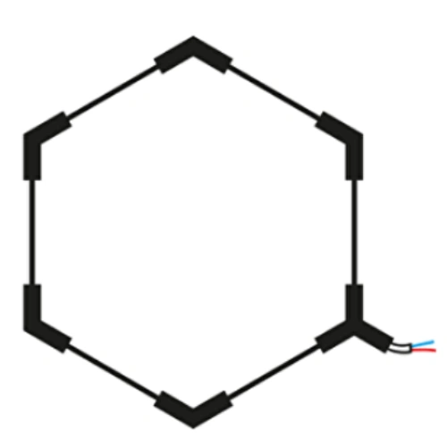 Hexagon gaismekļu komplekts, 1gab., ar aksesuāriem, 42W, 6000K, IP20, 5040 Lm