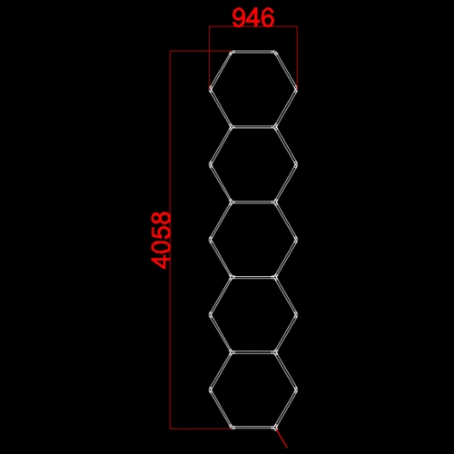 Hexagon gaismekļu komplekts, 5 gab., ar aksesuāriem, 199W, 6000K, IP20, 23880 Lm