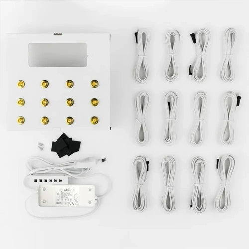 LED Zvaigžņotā debess komplekts, saunām, bērnu istabām, vanas istabām, 12 gaismekļi, 3000K, IP54, 70°, zelts korpuss