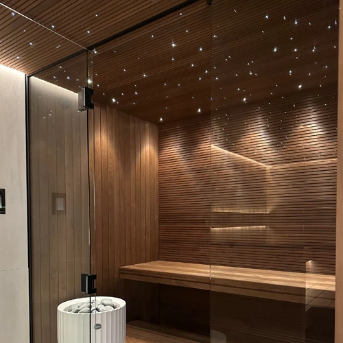 LED Zvaigžņotā debess komplekts, saunām, bērnu istabām, vanas istabām, 12 gaismekļi, 6000K, IP54, 35°, sudraba korpuss