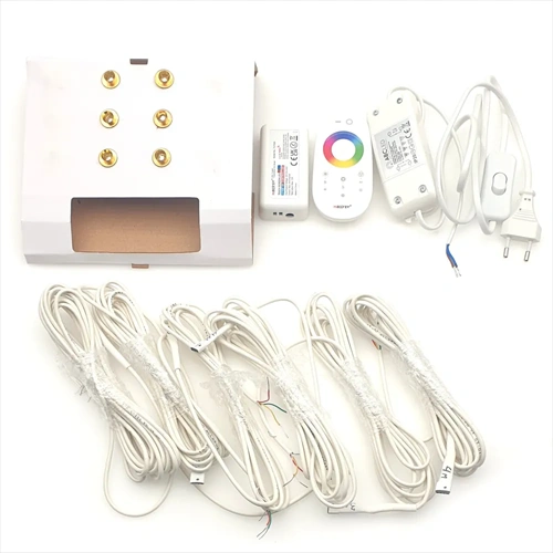 LED Zvaigžņotā debess komplekts, saunām, bērnu istabām, vanas istabām, 6 gaismekļi, RGB, IP54, 70°, zelts korpuss