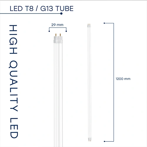 LED spuldze T8, 120 cm, 18W, 4000K, 2880Lm, IP20