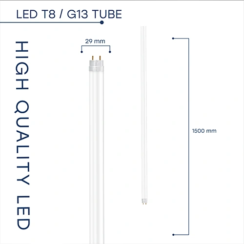 LED spuldze T8, 150 cm, 24W, 4000K, 3840Lm, IP20