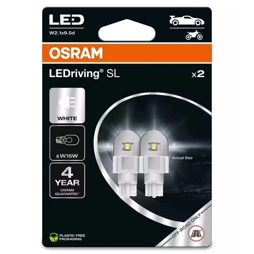 LED spuldzes W16W, 3W, 12V, 6000K, LEDriving SL sērija