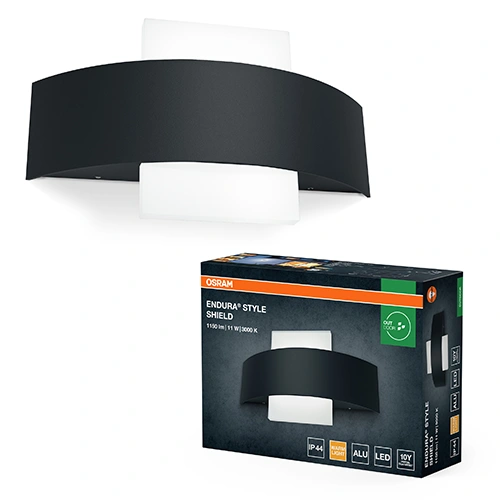 Āra fasādes gaismeklis 10.5W, 3000K, 1150Lm, IP44, ENDURA STYLE SHIELD