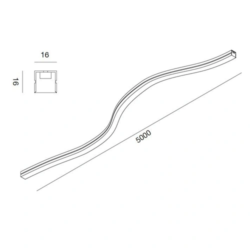 Neona LED lente 220V, 4000K, IP67, 10W/m, 560Lm/m